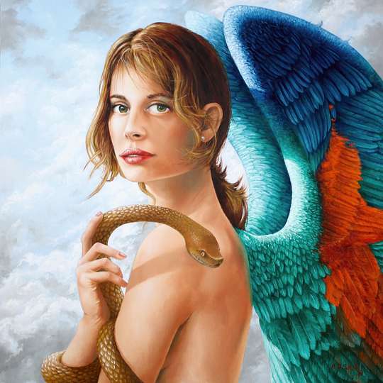 image of angel oil painting