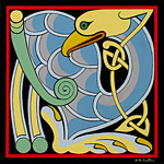 painting of celtic bird