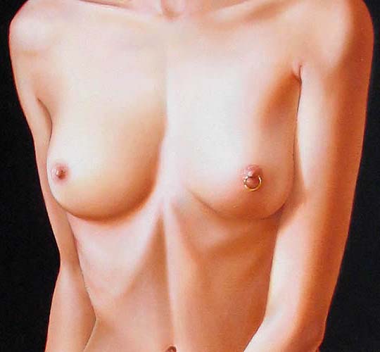 detail of nude girl painting