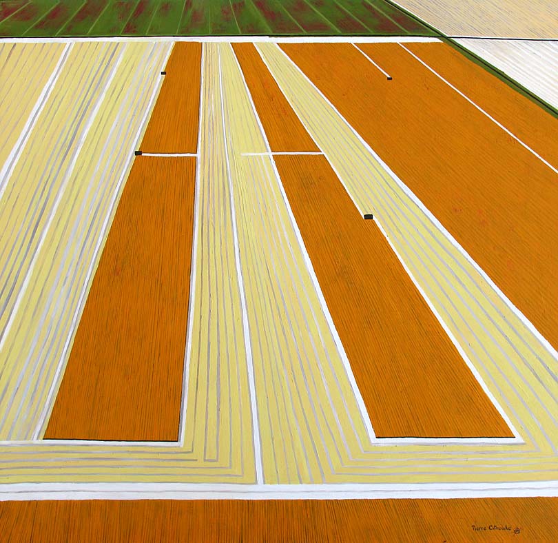 modern abstract art of a crop harvest