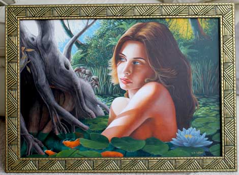 Lady of the Lake art framed