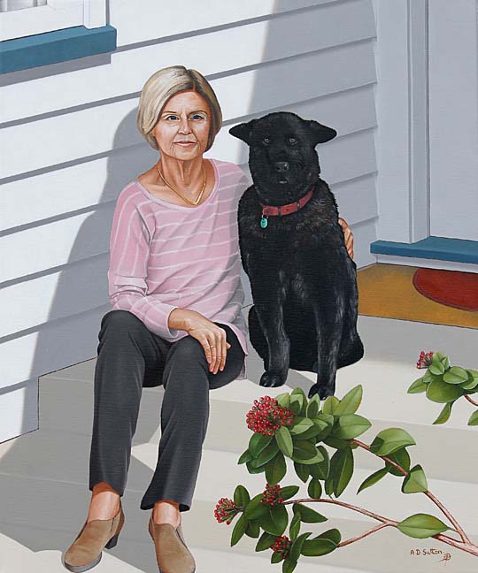 portrait painting of mum