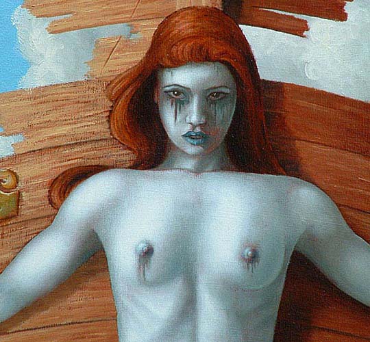 detail of greek mythology painting siren