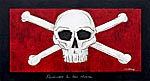 Modern painting of skull and crossbones