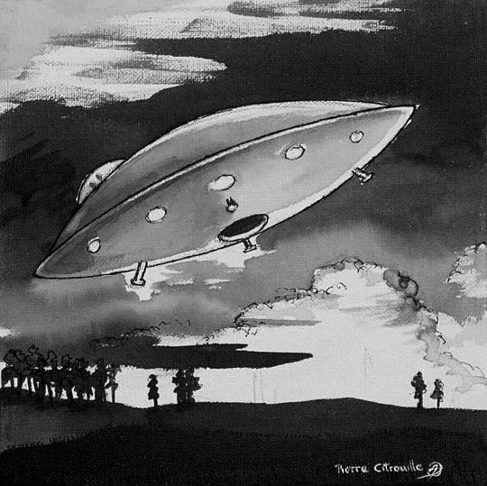 UFO artwork print for kids