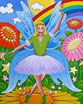 Kids art print of a fairy